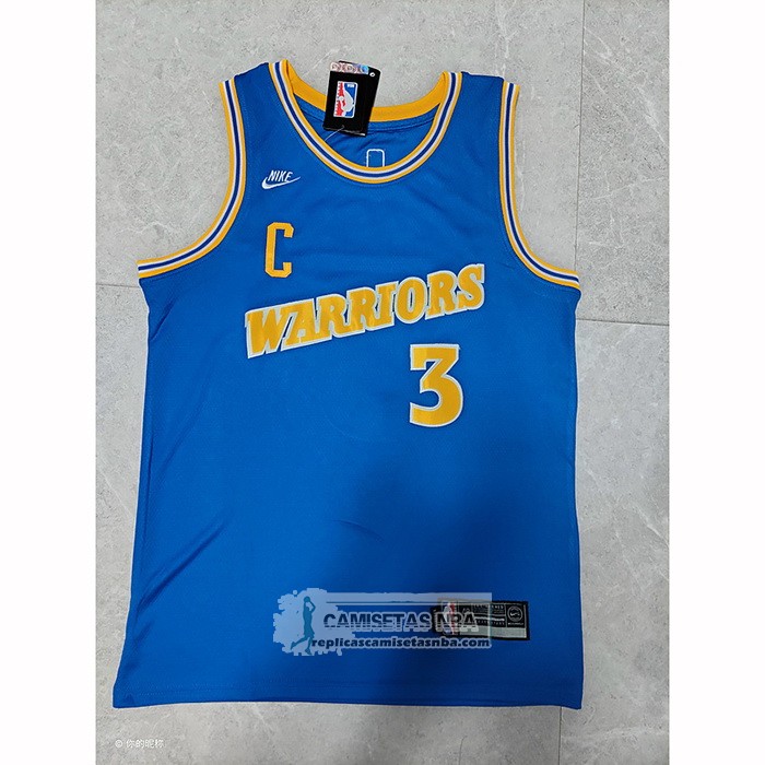 Camiseta Golden State Warriors Jordan Poole NO 3 Classic 2022-23 Azul